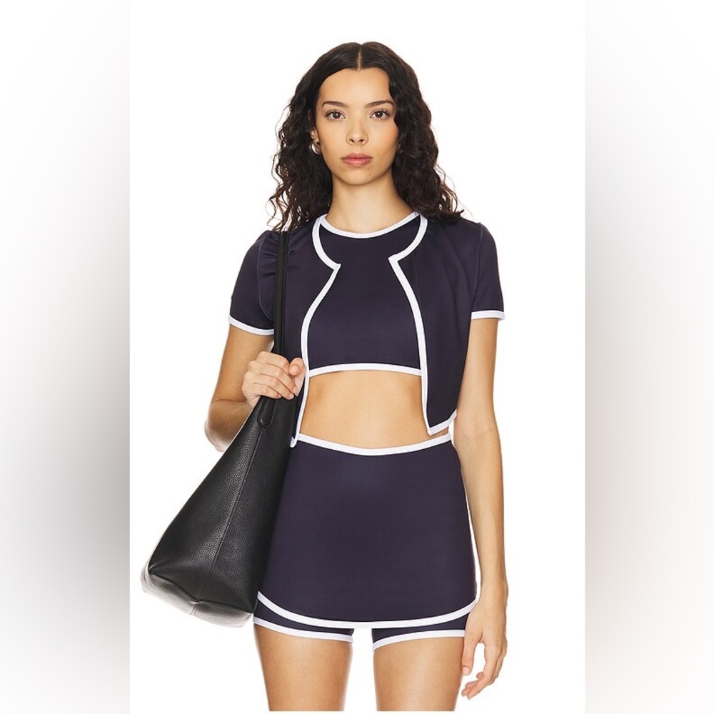 Nubyen Two Piece Contrast Top and skirt-shorts(3 items).Tops XSsize ,skirts S